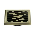 Kingston Brass BSF6310AB Watercourse Transit 4" Square Grid Shower Drain, Brass BSF6310AB